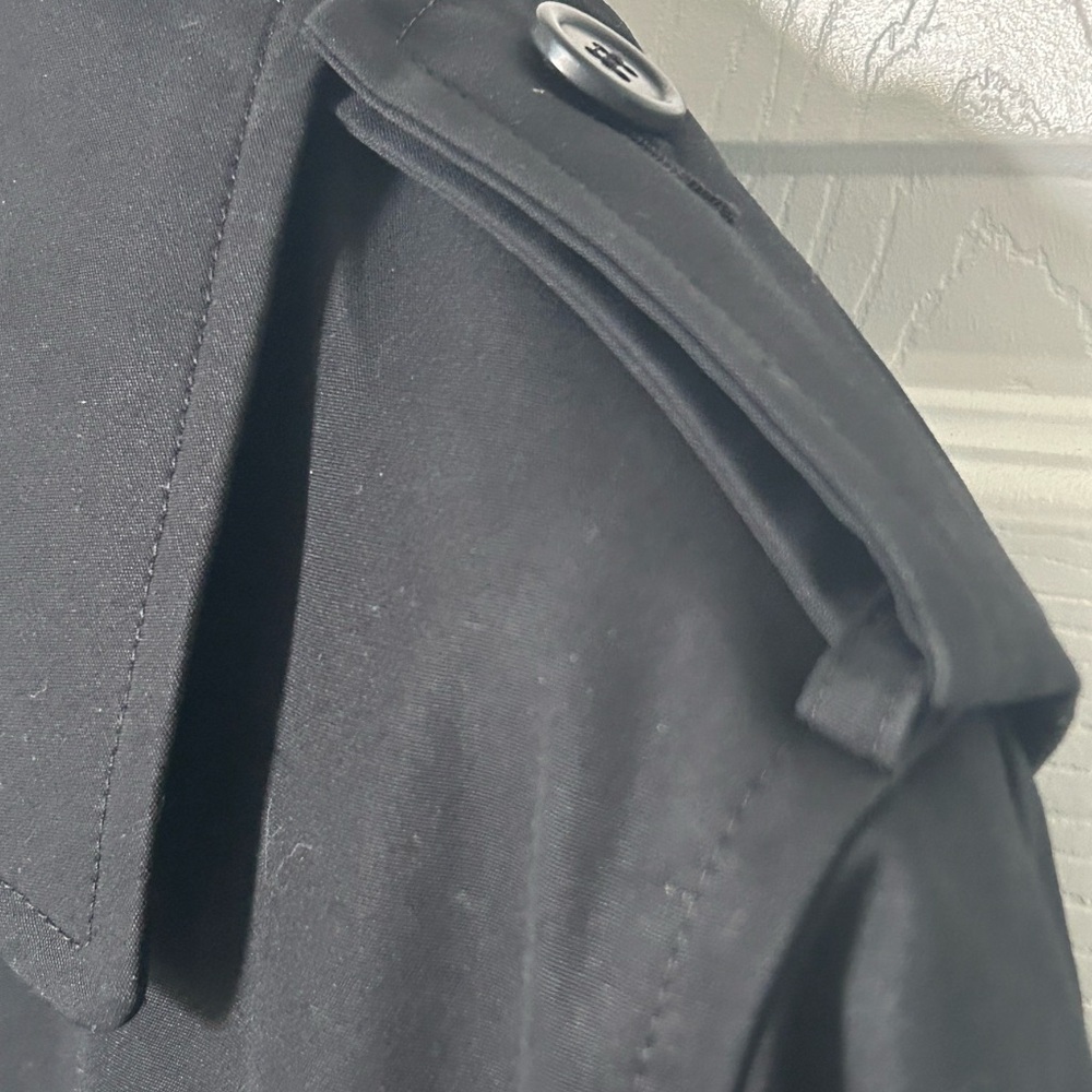 🔥🆕🔥 Anchor Uniform Black Double Breasted Trench Coat - 40R - Thinsulate Lining - Picture 3 of 11